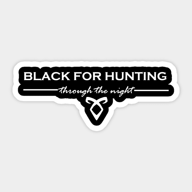 Black for Hunting Sticker by rainilyahead